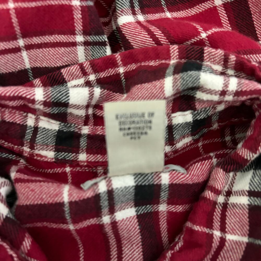 Wrangler Men’s Red Plaid Long Sleeve Shirt Size Large Western Cowboycore - Picture 8 of 14